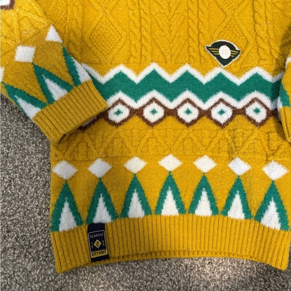 City Knit Vintage Toddler Baby Knit Yellow Sweater 18m - Picture 5 of 14
